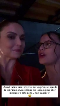 Lucie Bernardoni et sa fille Lily Angelina dans les coulisses de la Star Academy