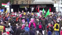 Thousands join protest march through central London to demand general election