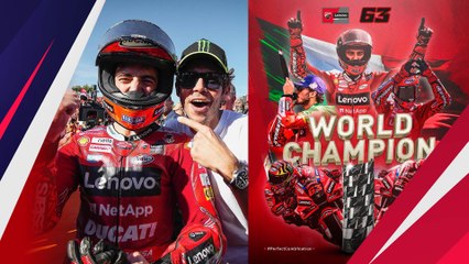 Kombinasi Sempurna! Pecco Bagnaia Juara Dunia MotoGP dengan Tunggangan Italia