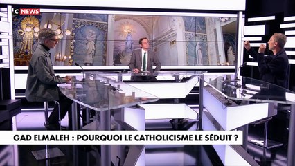 Regardez Gad Elmaleh sur CNews qui évoque son cheminement spirituel vers l'église catholique et sa passion depuis son enfance pour la Vierge Marie