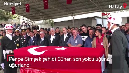 Pençe-Şimşek şehidi Güner'e son veda