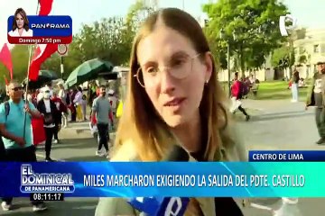 Marcha contra Pedro Castillo: Defensoría rechaza uso de gas lacrimógeno que afectó a todos los asistentes