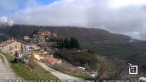 Umbria, la prima neve sui monti Sibillini