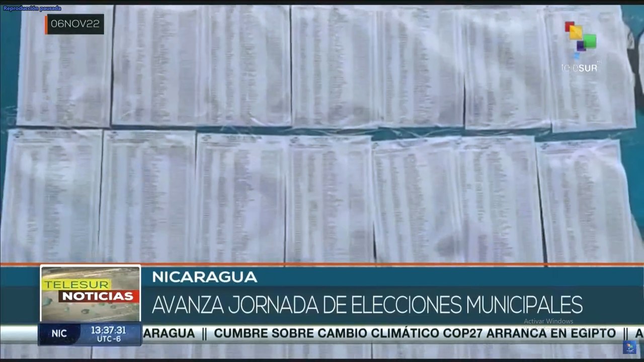teleSUR Noticias 15:30 06-11: Un voto por la Paz, un voto por Nicaragua
