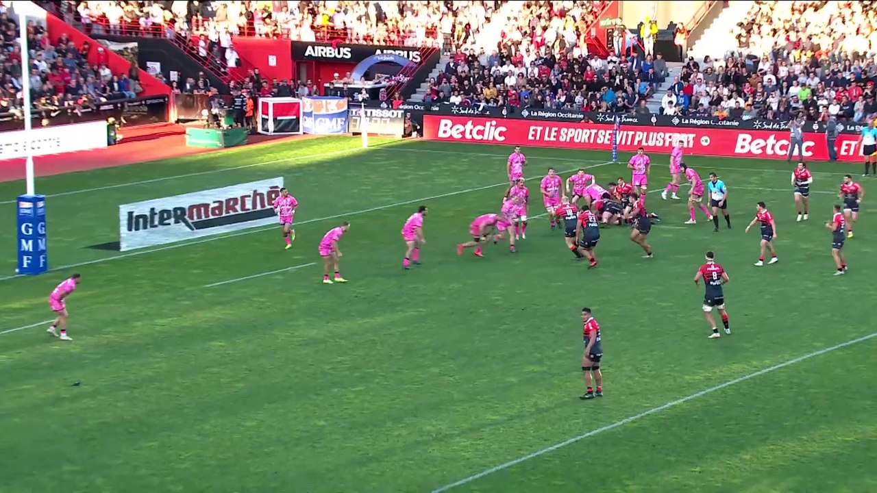 TOP 14 Essai de Paul COSTES (ST) Stade Toulousain Stade Français