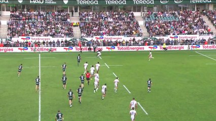 TOP 14 - Essai de Lekima TAGITAGIVALU (SP) - Section Paloise - Union Bordeaux-Bègles - Saison 2022:2023