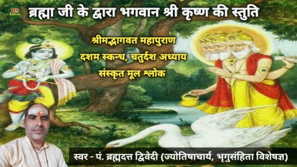 Download Video: श्रीमद्भागवत महापुराण, दशम स्कन्ध, चतुर्दश अध्याय मूल संस्कृत श्लोक का पाठ | स्वर - पं. ब्रह्मदत्त द्विवेदी (ज्योतिषाचार्य, भृगुसंहिता विशेषज्ञ)