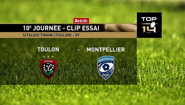 TOP 14 - Essai de Sitaleki TIMANI (RCT) - RC Toulon - Montpellier Hérault Rugby - Saison 2022:2023