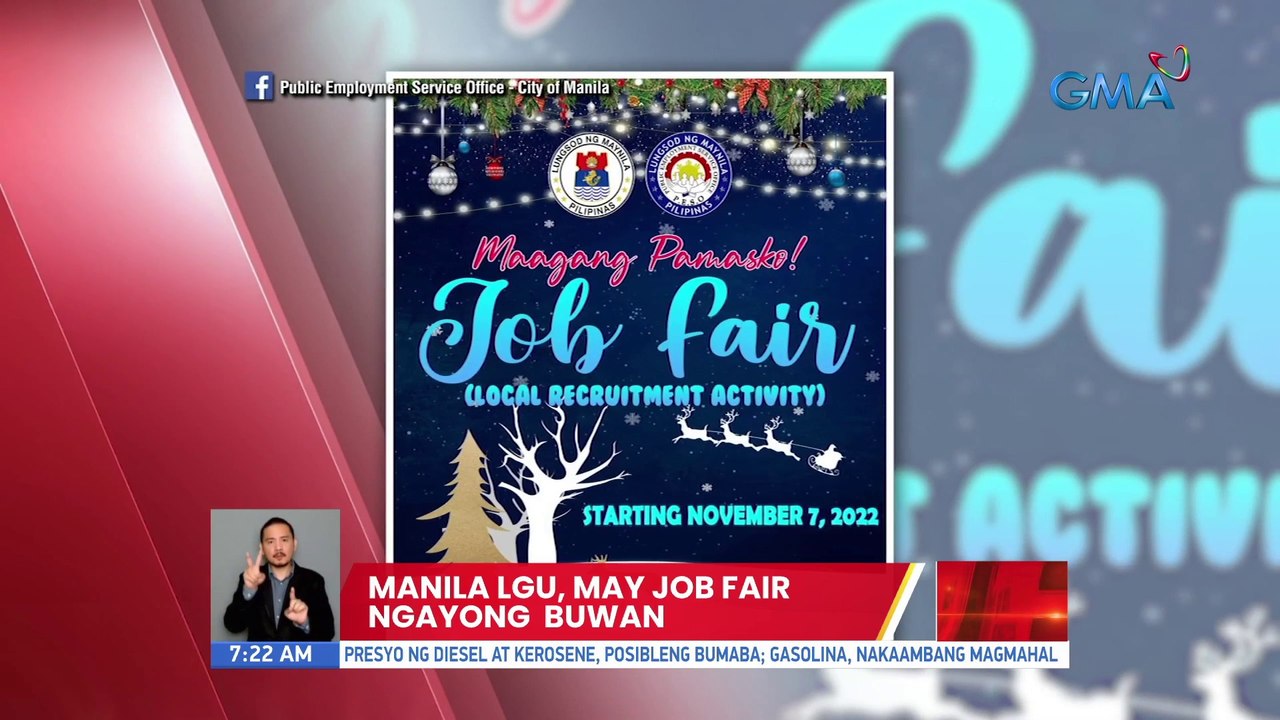 Manila LGU, may job fair ngayong buwan | UB