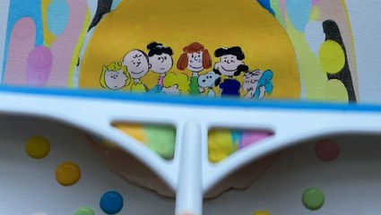 Squashed paintings have hidden illustrations