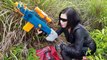Action movies Nerf War - beautiful girl assassin revenge, games gun nerf guns