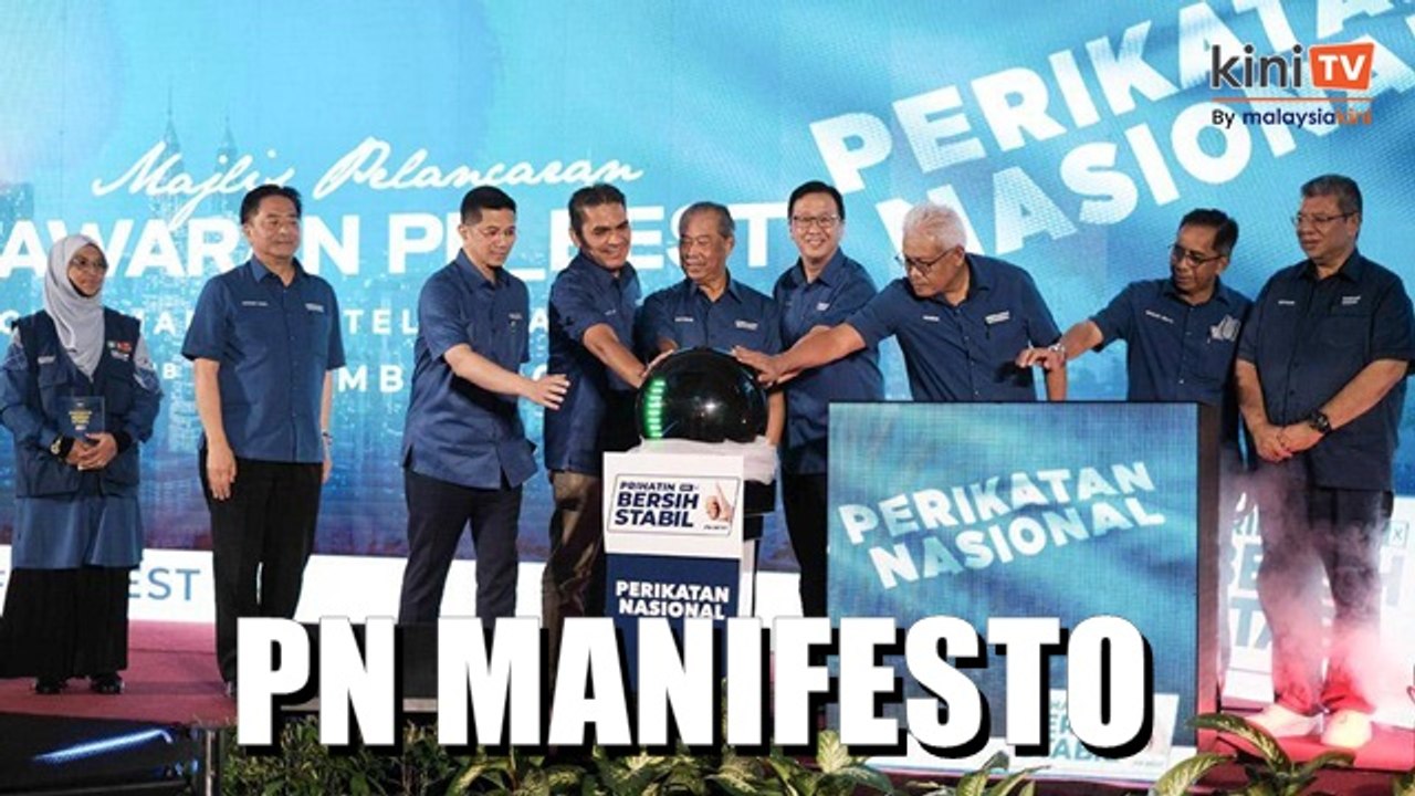 [Full video] Muhyiddin's speech at Perikatan Nasional's GE15 manifesto launch