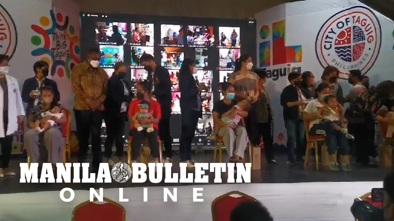 Infants got their vaccines at the launch of DOH-MMCHD’s Vax-Baby-Vax Campaign in Taguig City