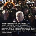 Biden slams republicans, Trump urges voters to reject democrats