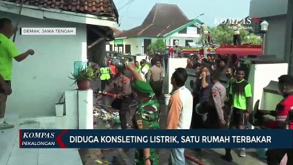 Diduga Konsleting Listrik, Satu Rumah Terbakar
