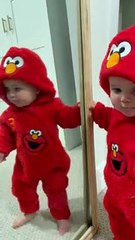 Baby Girl Sees Her Reflection for the First Time