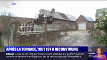 15 jours après le passage de la tornade, tout est à reconstruire à Bihucourt dans le Pas-de-Calais
