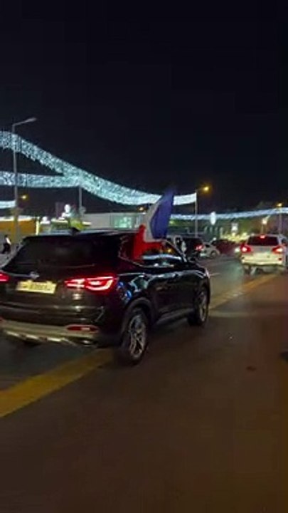 Brazil and France Flags in Lusail Food Arena