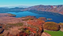 Kışa hazırlanan Nemrut Krater Gölü'nde renk cümbüşü