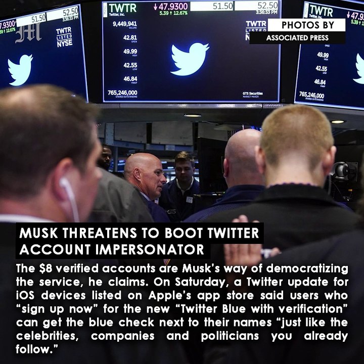 Musk threatens to boot Twitter account impersonator