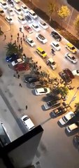 Bursa'da kaza sonucu meydana gelen kavga kameralara yansıdı