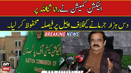 ECP reserved its decision on the appeal against Rana Sanaullah