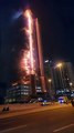 حريق في دبي قرب برج خليفة