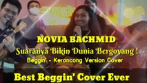 AWESOME ️!! EVERYONE COMPRESSED NOVIA BACHMID'S VOICE BEGGIN SINGING IN KERONCONG GENRE, Feat. FIVEIN REACTIONS