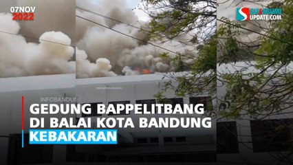 Gedung Bappelitbang Dekat Balai Kota Bandung Kebakaran