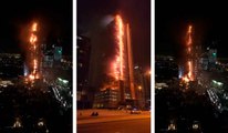 VÍDEO: Grande incêndio atinge prédio de 35 andares em Dubai