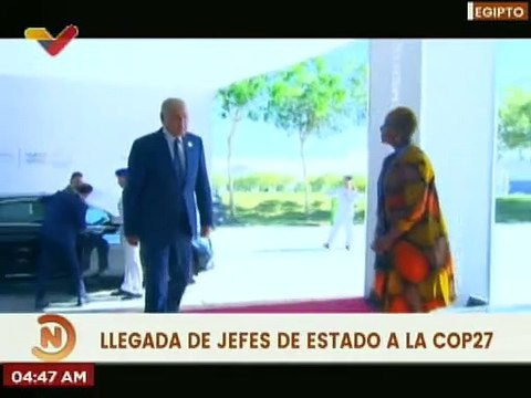 Jefes de Estado llegan a la sede de la 27° Conferencia sobre el Cambio Climático