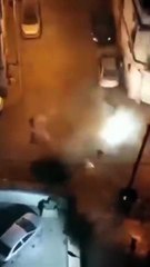 Yer: Adana... Sokak ortasında havai fişeklerle çatıştılar