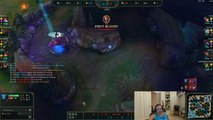 Faker tué au niveau 1 par le Blue Buff