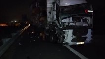 Arızalanan aracından inen sürücüye kamyon çarptı