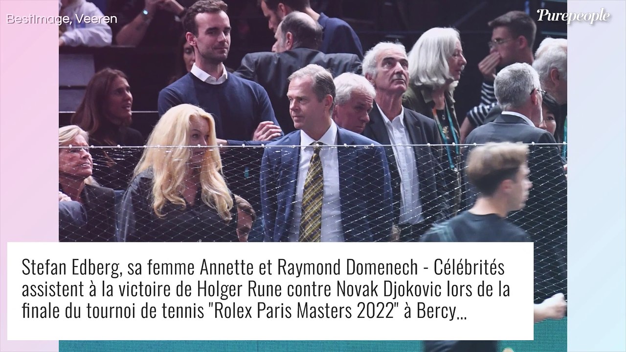 Victoire d'Holger Rune à Paris : Denis Brogniart et sa femme complices, Julien Courbet avec son discret fils Gabin