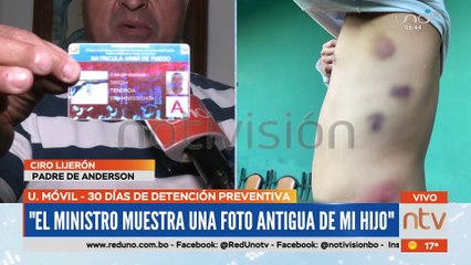 Familiares de Anderson Lijerón, joven enviado a Palmasola por los incidentes en La Guardia, piden justicia y rechazan acusaciones del Ministro de Gobierno, Eduardo Del Castillo.