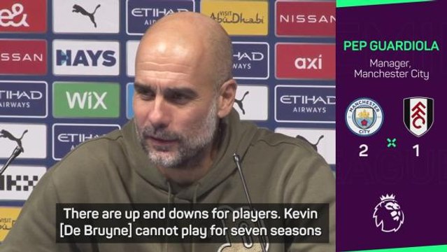 'De Bruyne will sleep like a baby after Fulham' - Guardiola