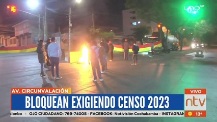 Bloqueos esporádicos se registran en Cochabamba pidiendo Censo el 2023