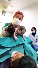 Young lady gave birth twins baby ❤️#healthybaby #babybirth #vlog #newborn #momstatus