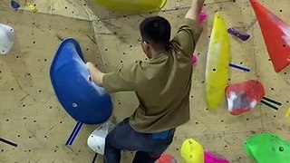 A v5dyno line can only be climbed in this way because of poor finger strength.