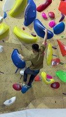 A v5dyno line can only be climbed in this way because of poor finger strength.