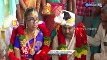 Police Does Marriage Between Visually Challenged Couple | Vadapalani | Chennai | V6 News