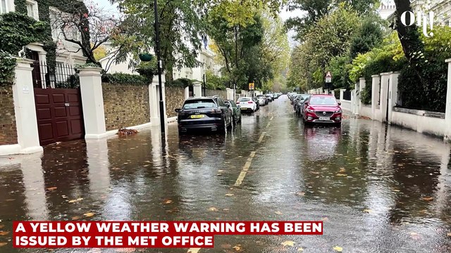 Flood warning and road closures as heavy rain hits the UK