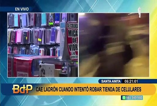 Santa Anita: serenos frustran robo en tienda de celulares y capturan a delincuente