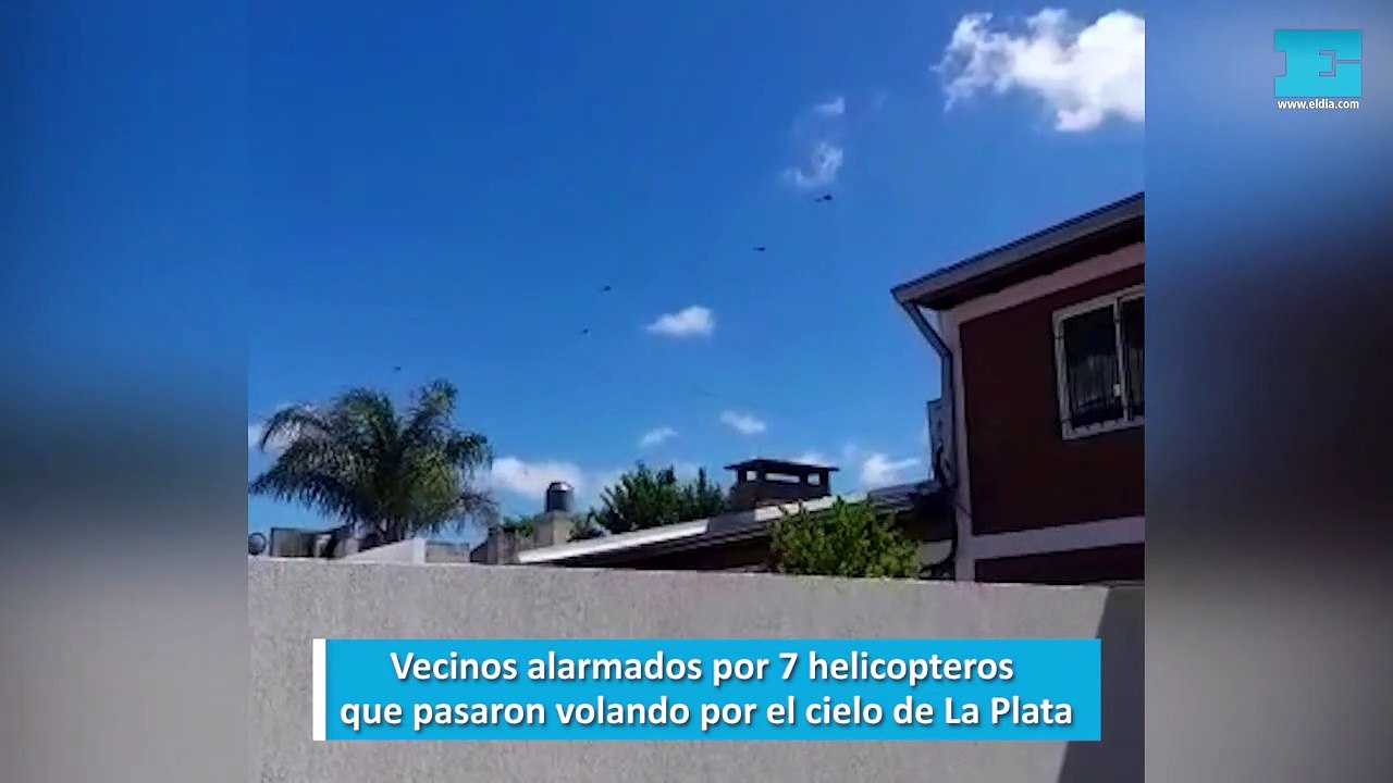 Vecinos alarmados por 7 helicopteros que pasaron volando por el cielo de La Plata