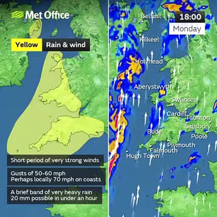 Warning in place for this evening