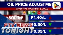 Oil firms to implement price adjustments effective Nov. 8