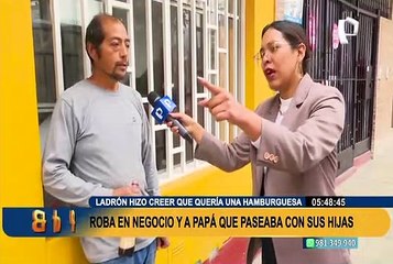 Los Olivos: finge esperar por una hamburguesa y comete triple asalto