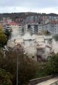 Sinop'ta binanın yıkılma anı kamerada