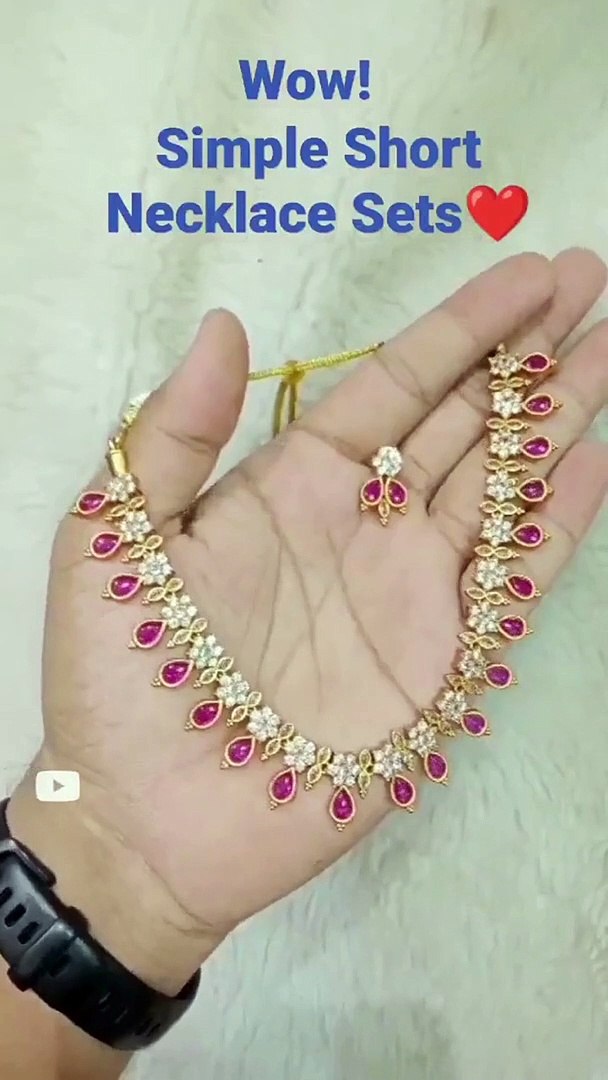 Simple short clearance gold necklace designs